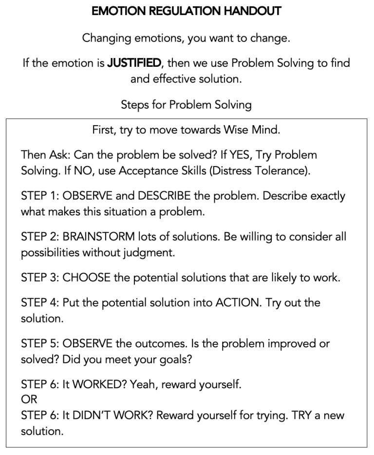 steps in problem solving dbt